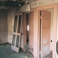 Five-panel wooden doors inside the Aguereberry cabin