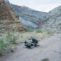 Riding down Monarch Canyon Road in search of a camp site for a night or two