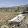 Old cattle-watering trough in the abandoned corral below Butcher Knife Canyon, Mojave National Preserve