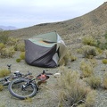 Strong winds roll my tent over at Pachalka Spring just as I'm thinking perhaps I should put some rocks inside to weight it down