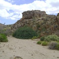 My GPS leads me around a bend toward Coyote Spring; I'm at the lowest elevation of today's trip, 4430 feet