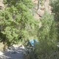 The tent, as seen from the China Hole Trail rising up the northwest side of the canyon.