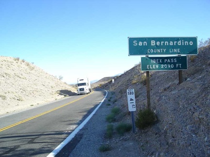 Heading back to Baker from Tecopa Hot Springs, I pass over the summit of Ibex Pass on Highway 127