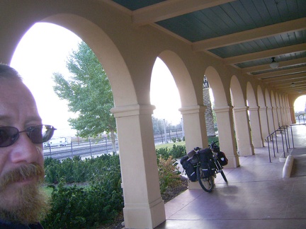 I've taken this photo several times in the past with the 10-ton bike under the Kelso Depot porch