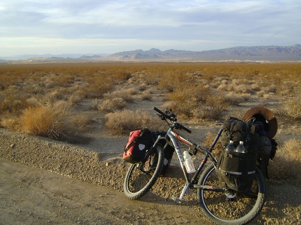 As I start down Kelso Dunes Road, I pause for the views across to Devils Playground and the Old Dad Mountain area