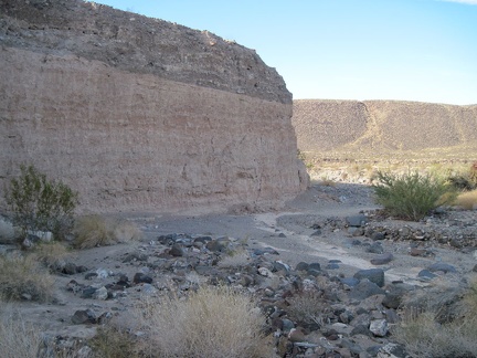 Erosion in &quot;South Broadwell Wash&quot; exposes earth layers that would otherwise be hidden