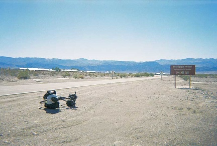 Arriving at the town of Stovepipe Wells at 100 feet below sea level