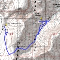 Route of Old Government Road day hike to Piute Spring from Piute Gorge campsite