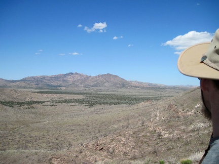 Northeast of Pinto Mountain are views across Pinto Valley to the New York Mountains
