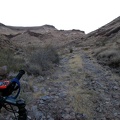 I'm almost at the spring, but it's much easier to walk up this rocky stretch than to try riding up it