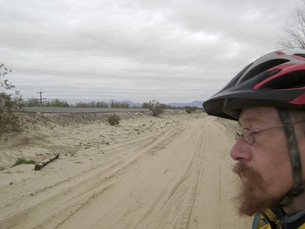 Before heading back to camp, I ride 3/4 mile down the service road alongside the train tracks toward Kelso Dunes