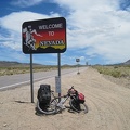 After half an hour, I stop for a few minutes on the way up the hill: I'm in Nevada now