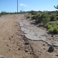 Fragments of old pavement on Walking Box Ranch Road