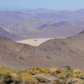 Bright sunshine and a bit of smoke in the air as I look down toward "The Racetrack" in Death Valley National Park