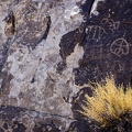 Petroglyphs and chipped rock